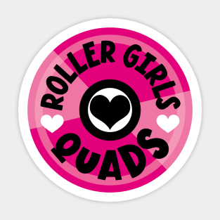 Roller Girls Love Their Quads - Pink Sticker